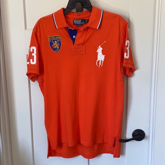 Ralph Lauren Polo Orange Netherlands SZ M - Picture 2 of 7